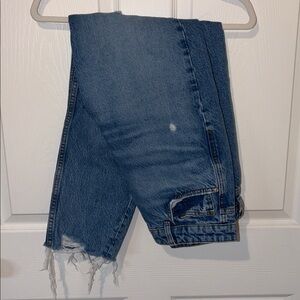Zara Distressed Blue Mom Jeans